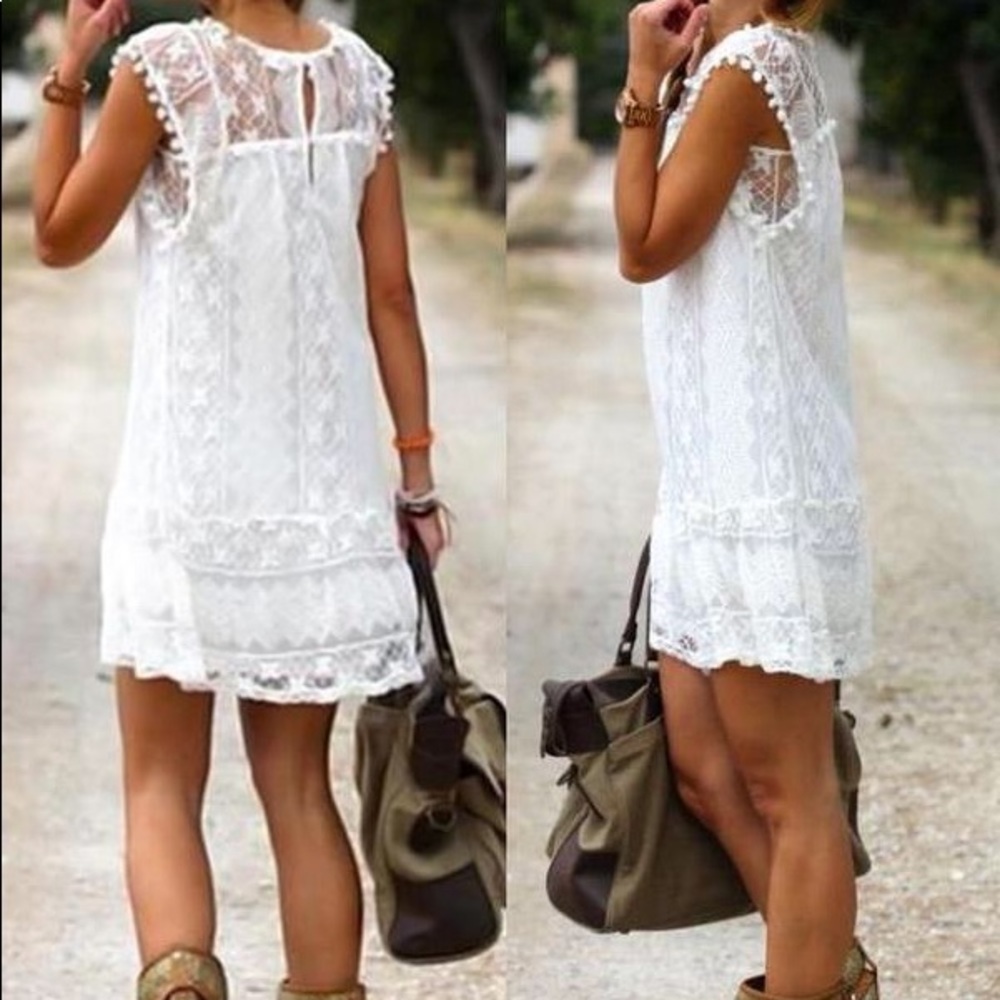 Black  Large Boho Dress NWT - Picture 5 of 10